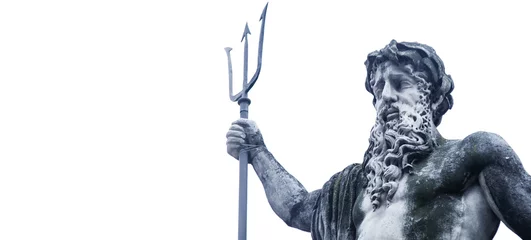 Keuken foto achterwand Monument Het oude standbeeld van god van zeeën en oceanen Neptunus (Poseidon)