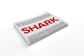 Shark on Newspaper background