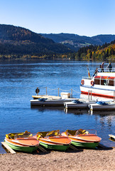 Fototapeta premium Boats on Titisee Lake