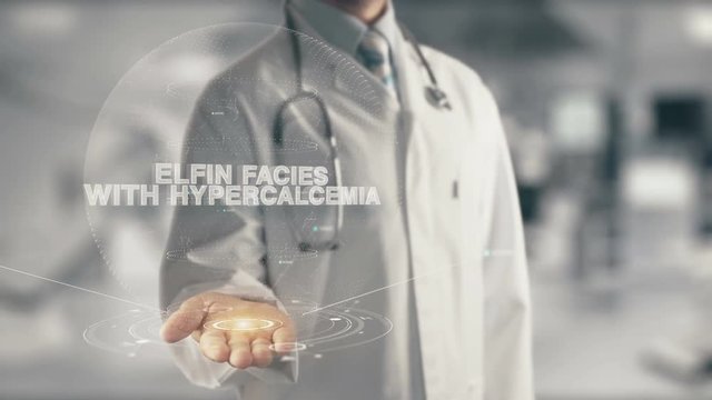 Doctor holding in hand Elfin Facies With Hypercalcemia