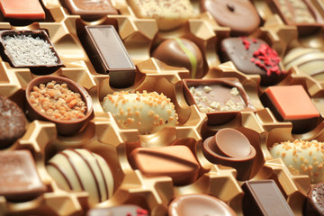 Obraz na płótnie Canvas Luxurious Chocolates in box