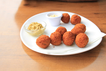 Dutch fried snack: bitterballen