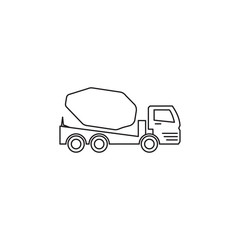 concrete truck mixer icon