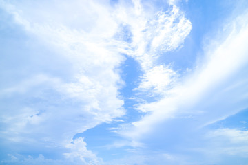 Naklejka na ściany i meble Clear blue sky with cloud 