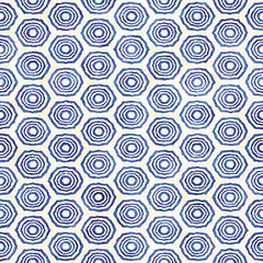 Native batik seamless watercolor artistic boho style colorful square pattern.