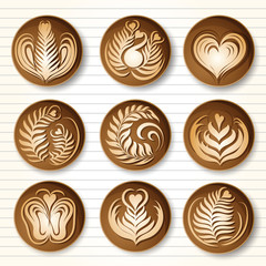 Latte art coffee