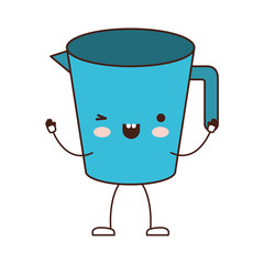 jar with handle colorful cartoon silhouette