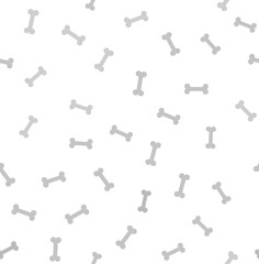 Gray bone pattern. Seamless vector