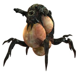 Cyborg monster concept 3d illustration © elenaed