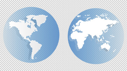  World map on Transparent background  . Vector Eps 10, concept  of the world for Web and Mobile Applications isolated . Vector illustration, creative template design
