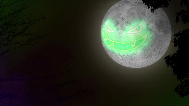 spooky halloween pumpkin face background