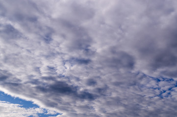 gray heavy rainy clouds at summer. background, weather.
