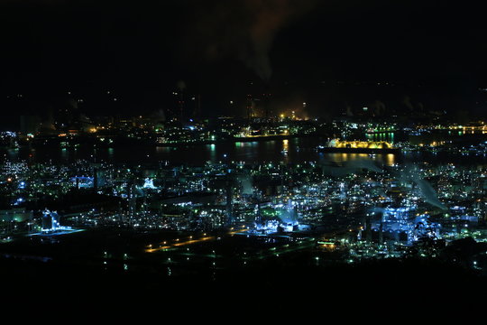 水島コンビナートの夜景 © Hirosan