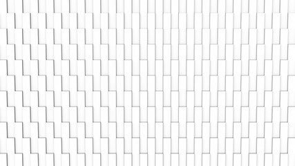 White geometric background. Quad texture. Paper pattern. 3d rendering