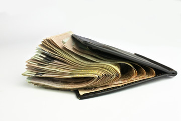 Photo banknote is used in business design related to finance, stocktaking, investments and savings. On a white background