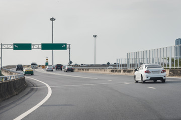 toll way with few of car
