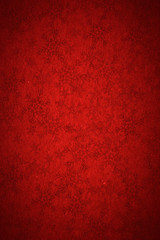 Red Christmas background with snowflakes 