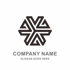 Geometric Hexagon Square Cube Space Box Architecture Interior Construction Business Company Stock Vector Logo Design Template 