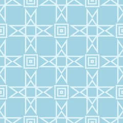 Geometric blue abstract seamless pattern for fabrics