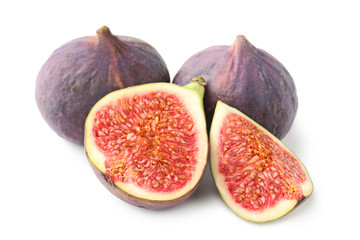 Ripe fig isolated on white background
