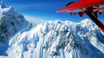 Denali Mountain by Plane