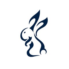 Stand rabbit logo