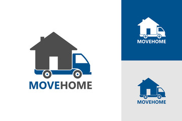 Moving Home Logo Template Design