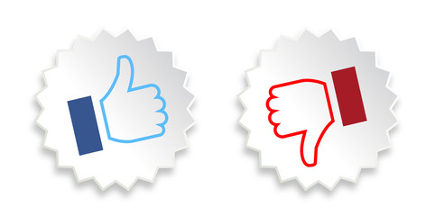 Thumbs up and thumbs down
