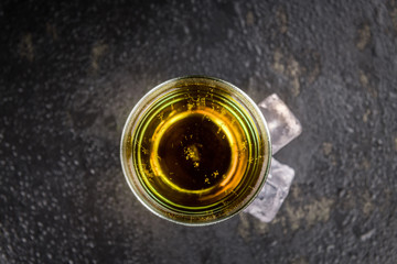 Some Energy Drinks on a dark slate slab