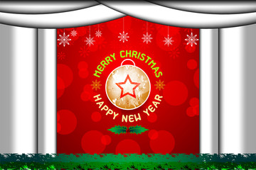 Vector illustration of Christmas and New Year concept on background