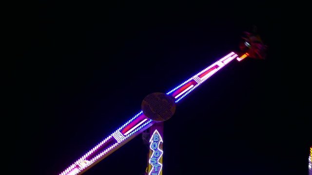 Flashing lights in amusement park