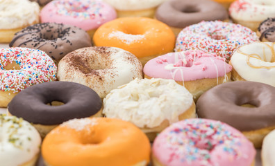 Fresh made Donuts (close-up shot)