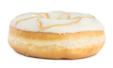 Donuts isolated on white (close-up shot)