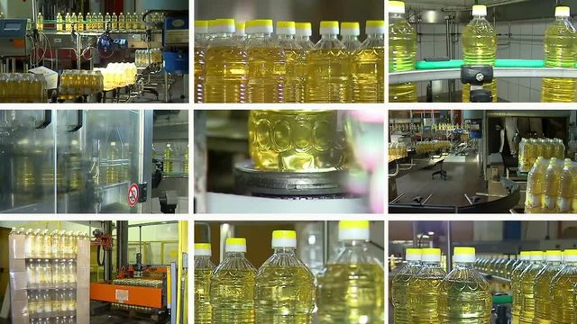 Sunflower oil on the production line- multi screen