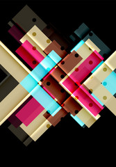 Color arrows on black background