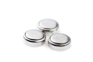 Lithium batteries isolated on white