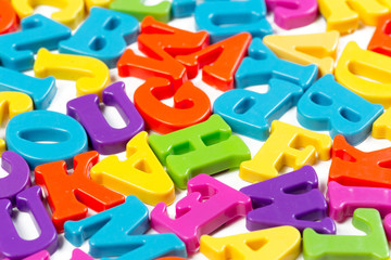 Fototapeta premium colorful toy alphabet letters