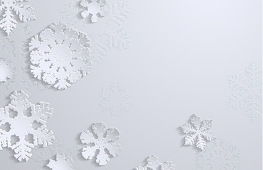 Snowflakes, realistic christmas snow, happy new year background, falling snow flake, white dust, blizzard, xmas vector illustration, overlay winter texture, lights. Isolated on transparent background