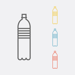 Plastic bottle line icon.