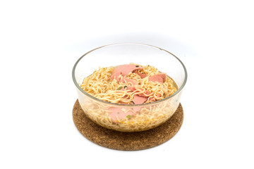 Instant noodles on the white background, Instant noodles isolate