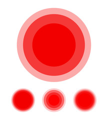 Pain ringsPain symbol circle set. Red medical ring icons illustration