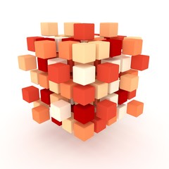 abstract background of cubes. 3d rendering.