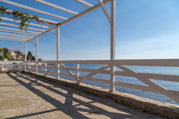 Fototapeta na wymiar Balcony over the sea 