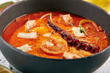 Traditional Thai Tom Yam Kung Soup