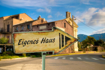 Fototapeta premium Schild 198 - Eigenes Haus