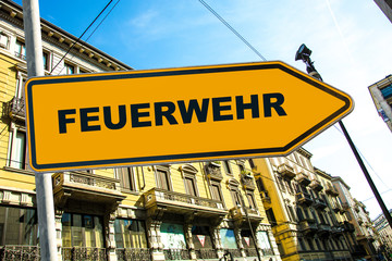 Obraz premium Schild 285 - Feuerwehr