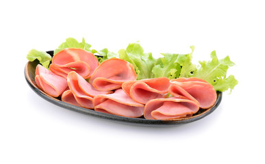 Ham isolated on white background