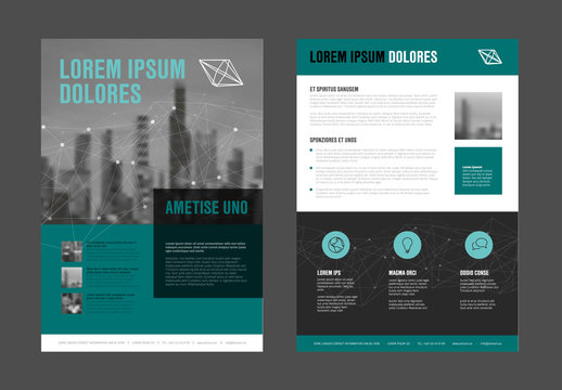 Modern business corporate brochure flyer design template
