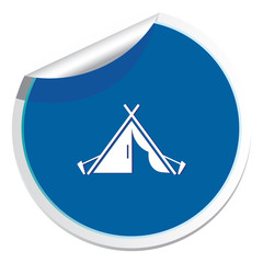 Stylized icon of tourist tent