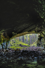 Coiba Mare Cave view from the inside to the exit